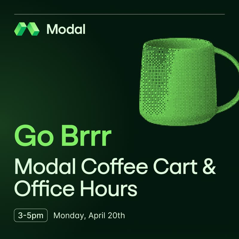 Cover Image for Go Brrr at Modal's Coffee Cart & Office Hours