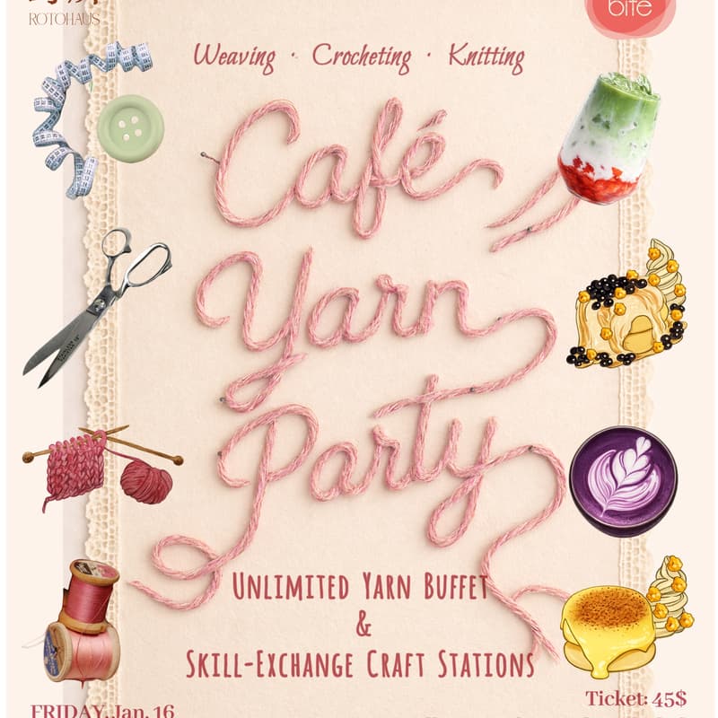 Cover Image for 🧶 Café Yarn Party @ Softbite Soufflé Pancakes ❄️