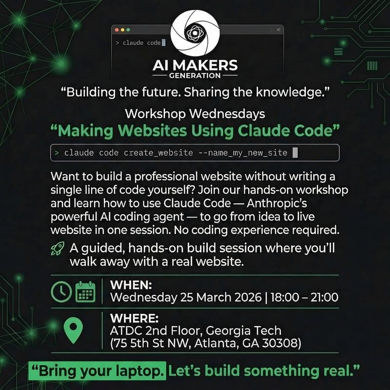 Cover Image for Workshop Wednesday: Making Websites using Claude Code & Manus