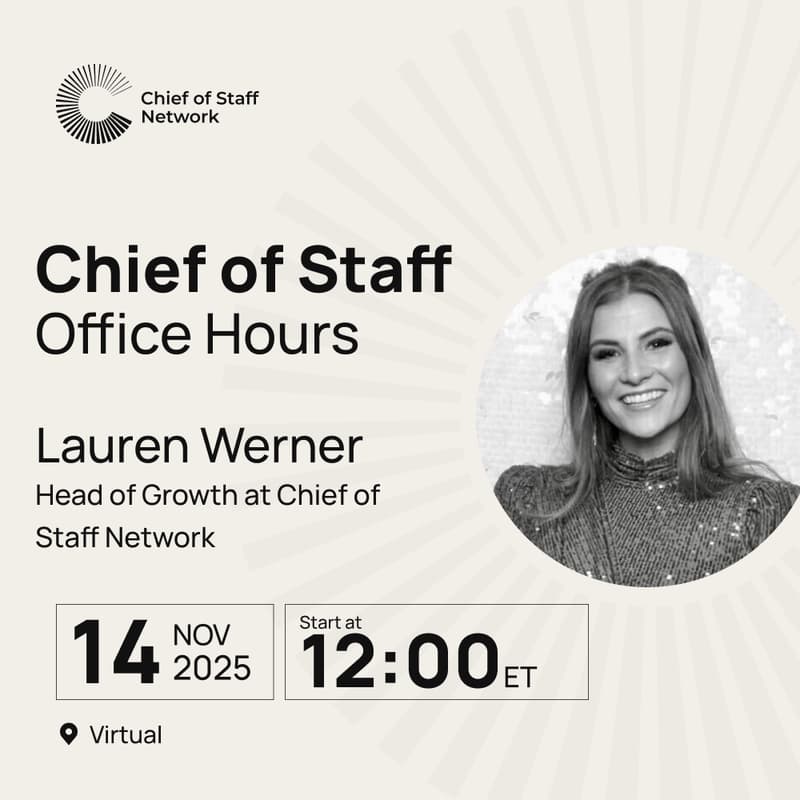 Cover Image for Chief of Staff Office Hours