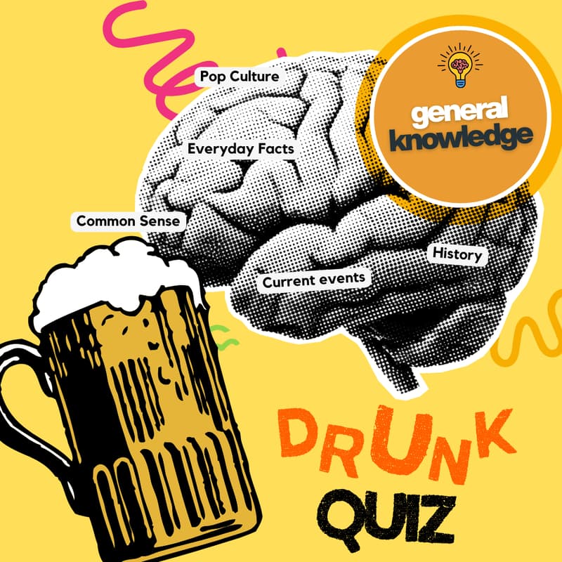 Cover Image for Drunk Quiz Night: General Knowledge 🥃🧠 (Saturday, March 14 | 8PM)