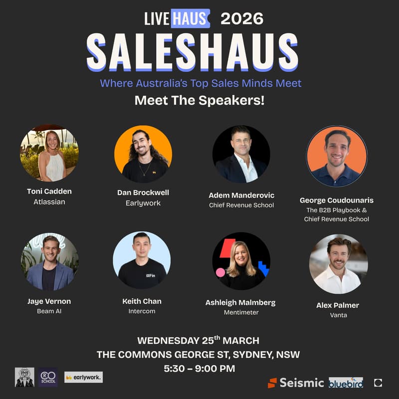 Cover Image for SalesHaus Sydney · April 2026: Where Australia’s Revenue Teams Lead, Learn & Connect