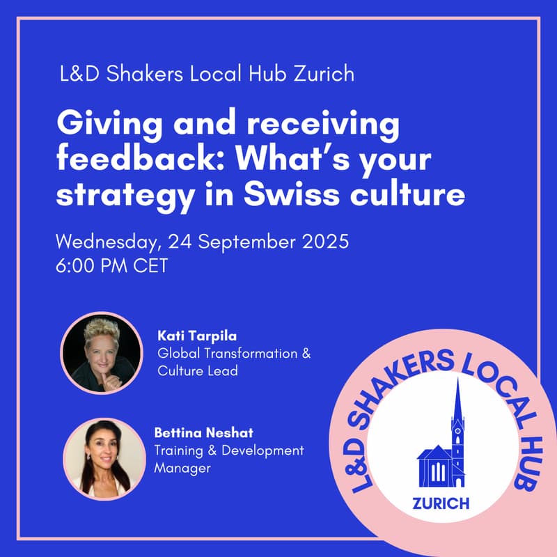 Cover Image for Local Hub Zurich: Giving and receiving feedback: What’s your strategy in Swiss culture