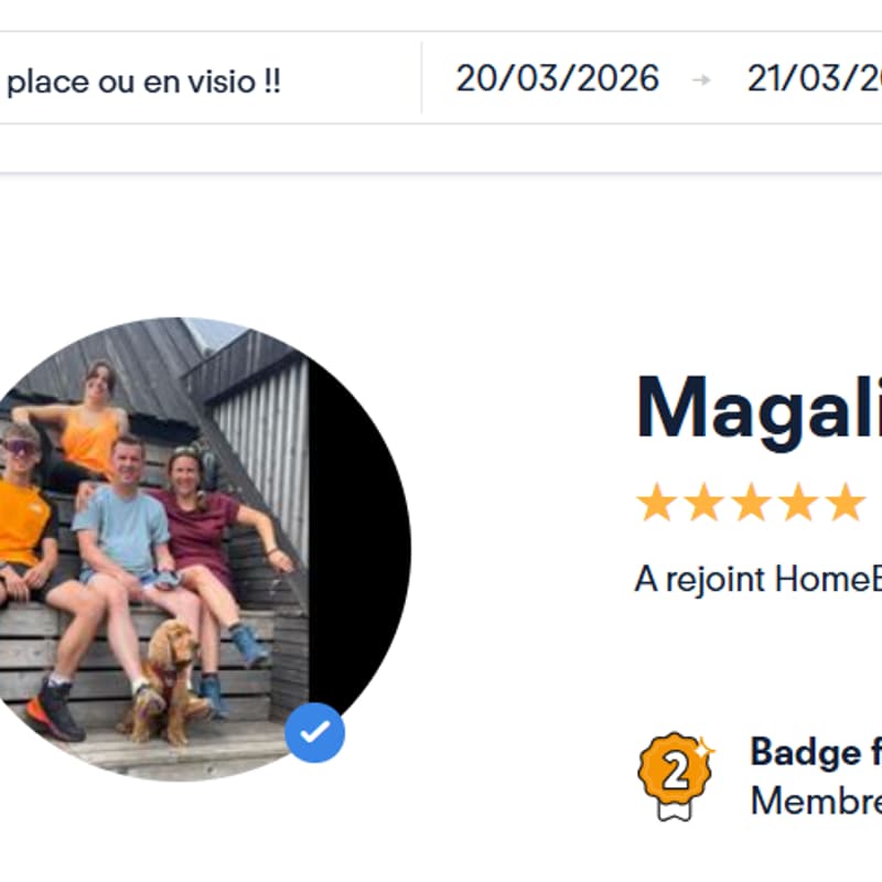 Cover Image for Les Vacances avec HomeExchange sur place 😊    mais possibilité en visio ou téléphone le lendemain