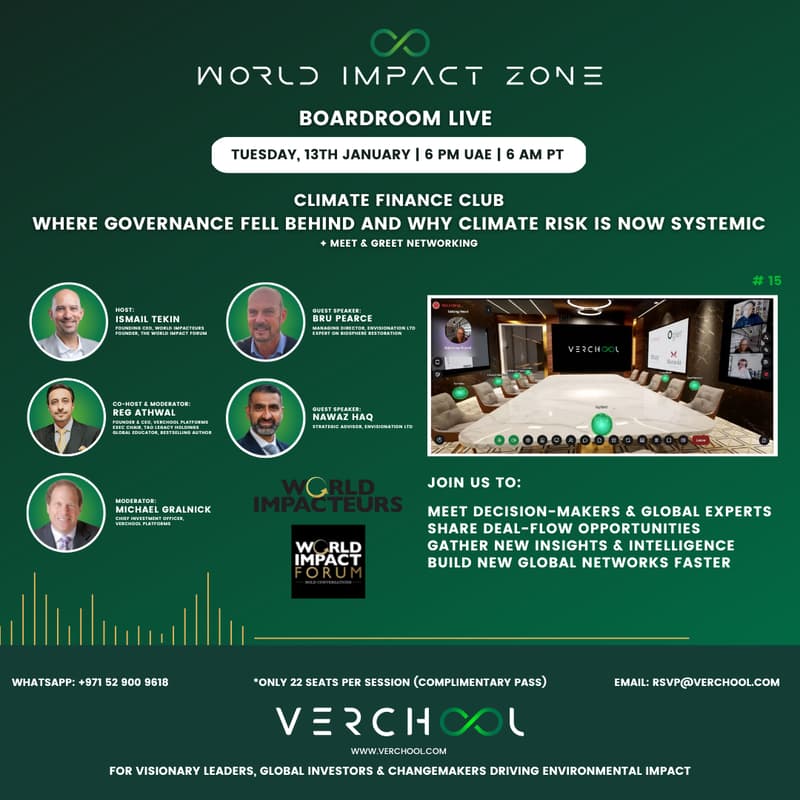 Cover Image for World Impact Zone - Boardroom Live #15 | Where Governance Fell Behind and Why Climate Risk Is Now Systemic