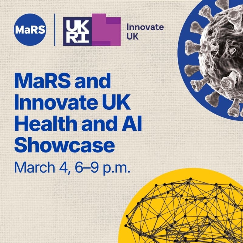 Cover Image for MaRS and Innovate UK Health and AI Showcase