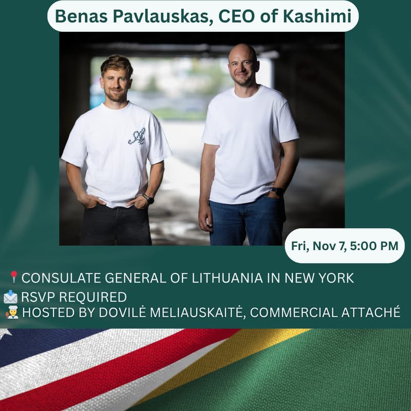 Cover Image for Startup Spotlight: Kashimi, A2A fintech networking night at the Lithuanian Consulate