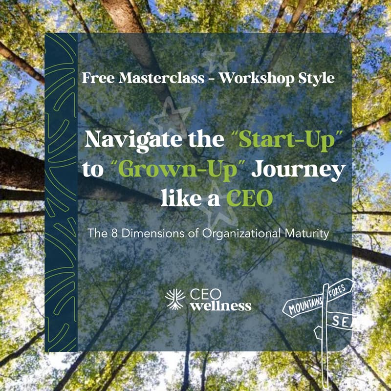 Cover Image for Navigate the "Start-up" to "Grown-up" Journey Like a CEO