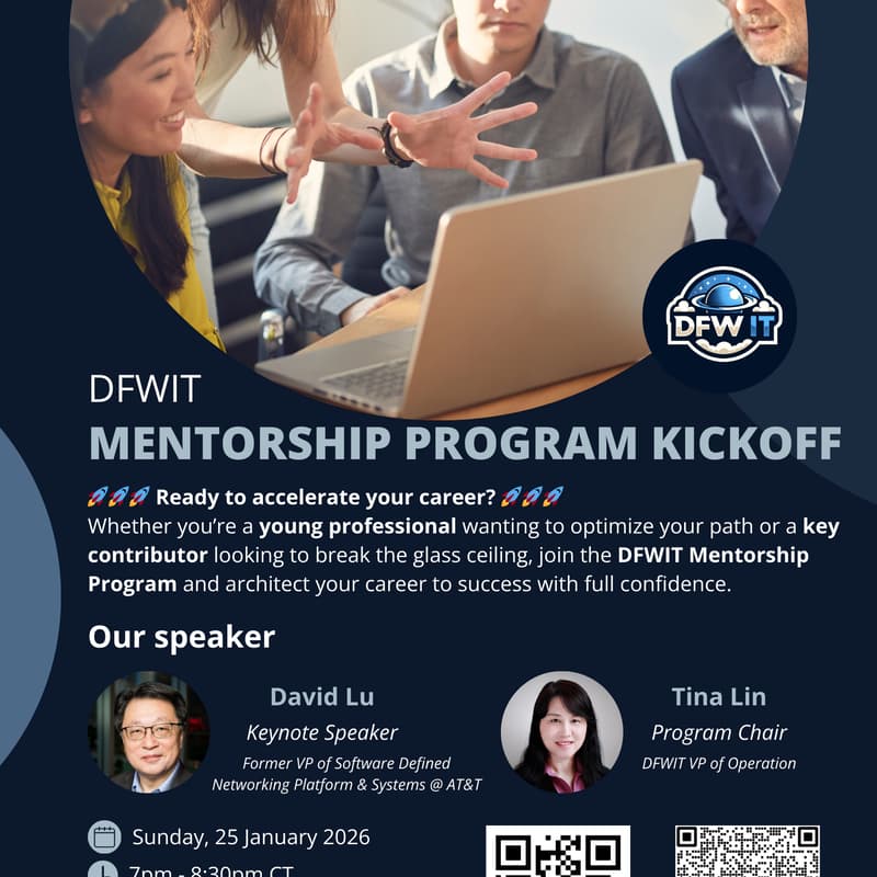 Cover Image for DFWIT Mentorship Program Kick-Off Meeting