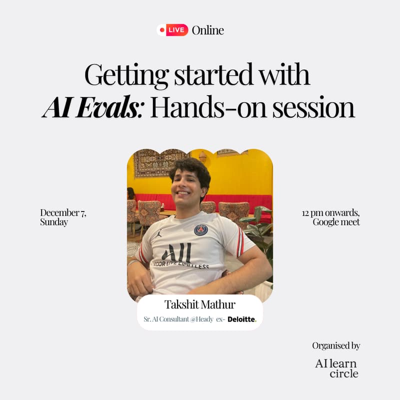 Cover Image for Getting started with AI Evals: Hands-on session for Product Folks