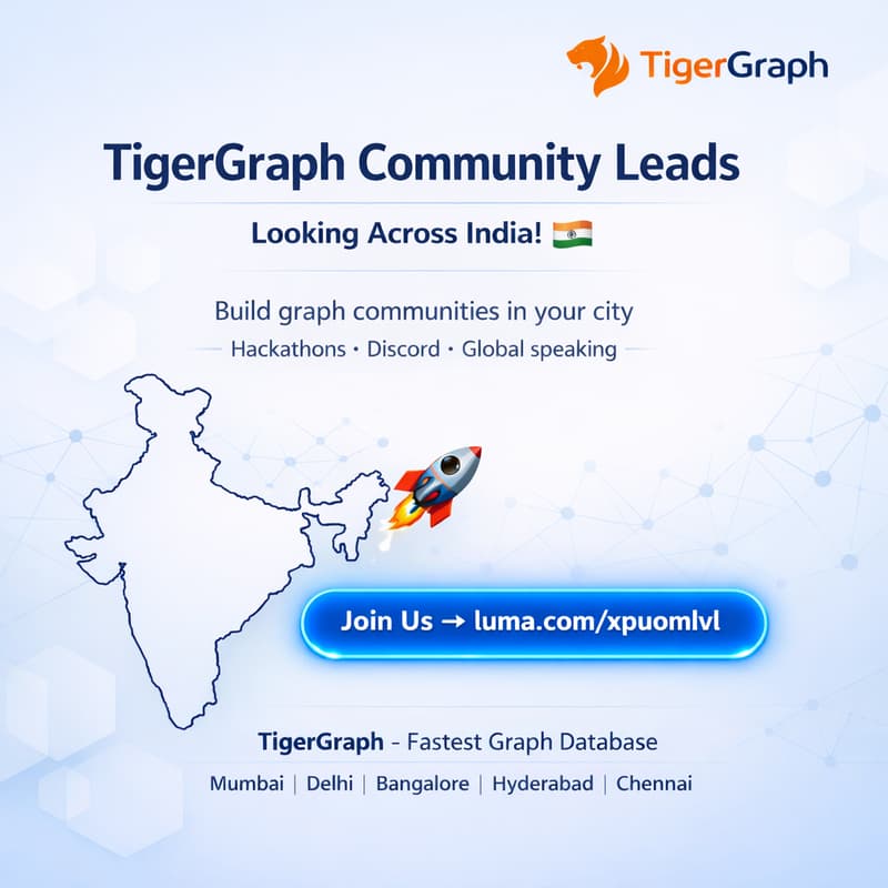Cover Image for TigerGraph India Community Leads - Apply Now!!