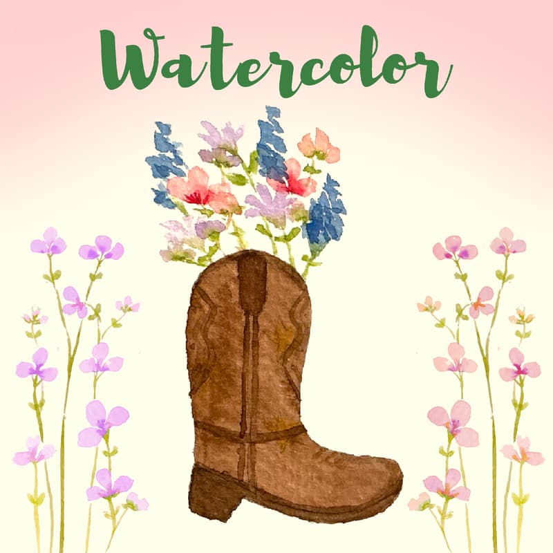 Cover Image for Boots & Blooms: Mother's Day "After-Party" Watercolor Workshop
