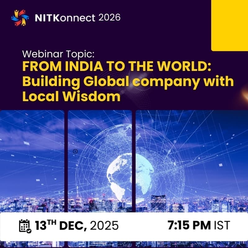 Cover Image for NITK Virtual Konnect - From India to the World: Building Global company with Local Wisdom