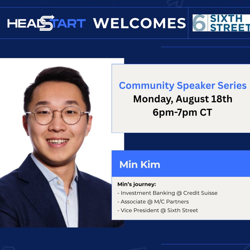 Cover Image for HeadStart Community Speaker Series x Min Kim