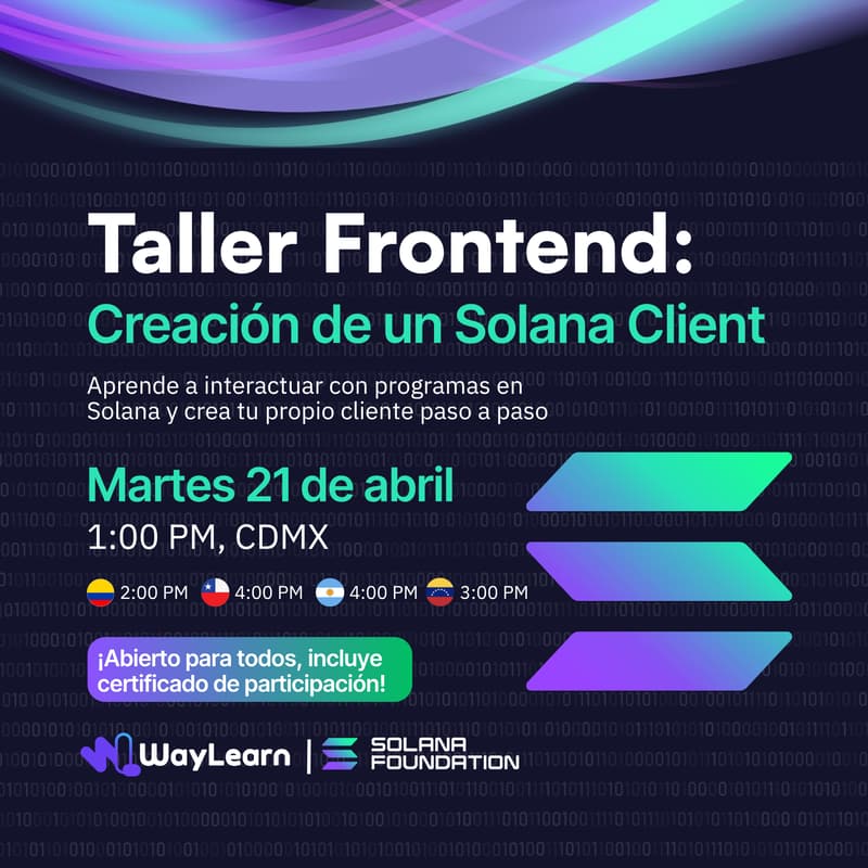 Cover Image for Taller Frontend: Crea un Solana Client