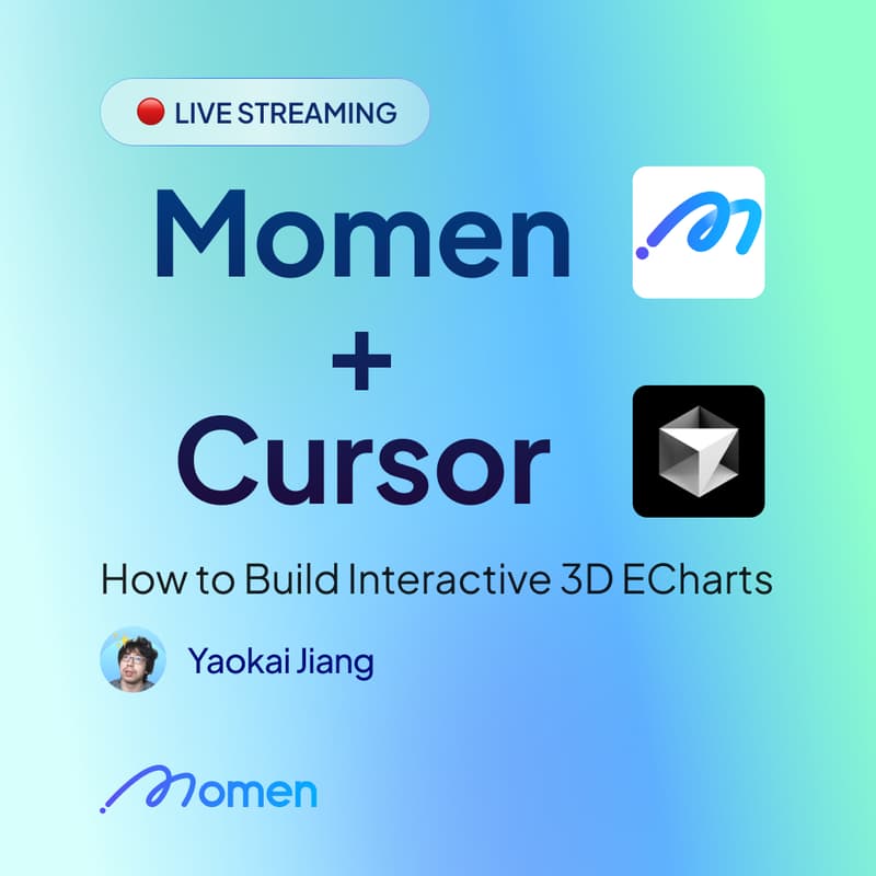 Cover Image for Momen + Cursor in Action: How to Build Interactive 3D ECharts?