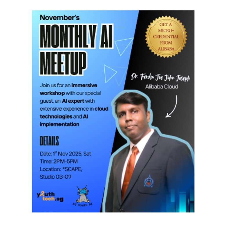 Cover Image for Monthly AI Meetup 1st Nov 2025: Alibaba Cloud Workshop Edition