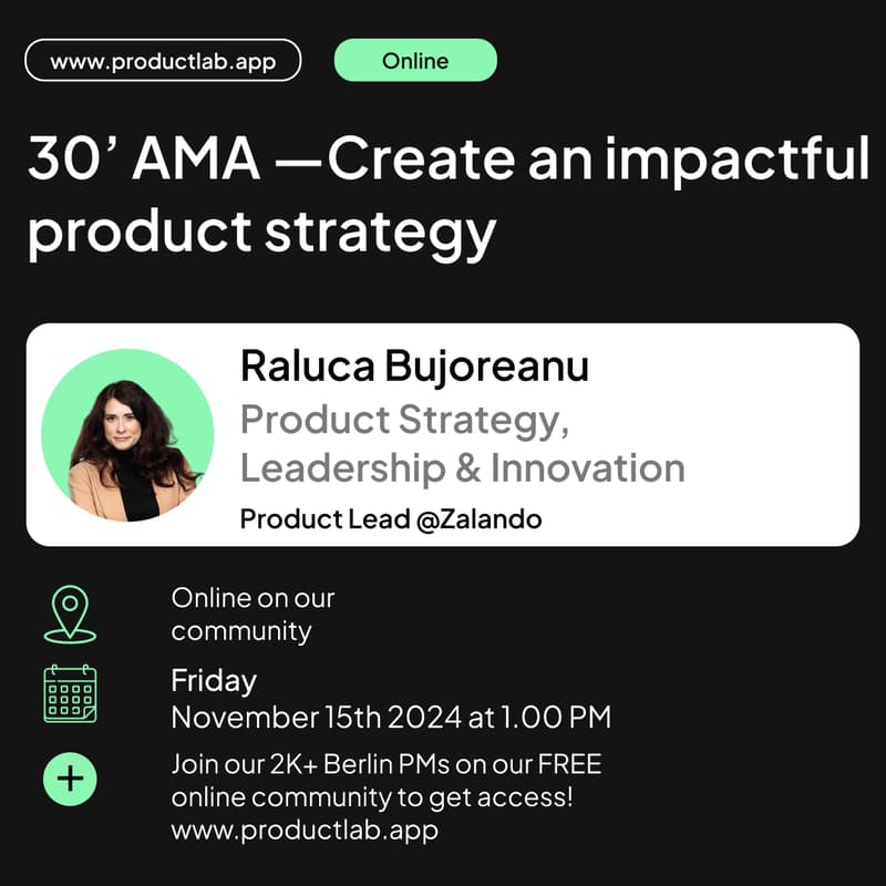 Cover Image for AMA Session: Create an impactful product strategy