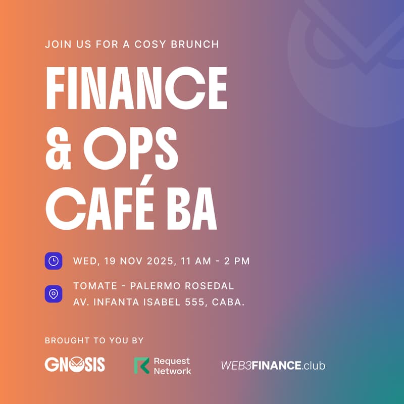 Cover Image for Web3 Finance and Ops Café BA - by Gnosis, Request Network & Web3Finance.Club