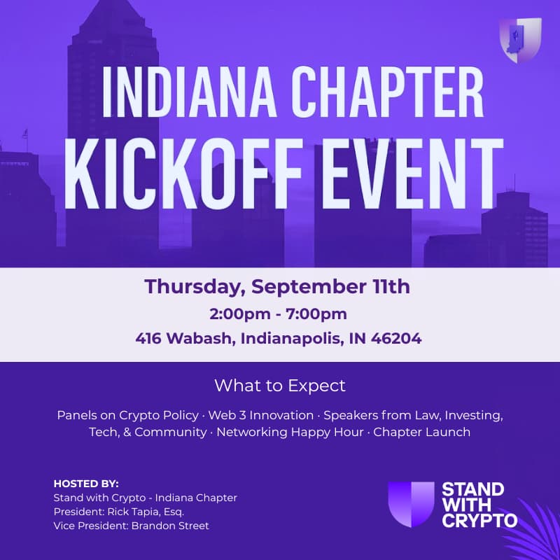 Cover Image for Indiana Chapter Kickoff Event - Stand with Crypto