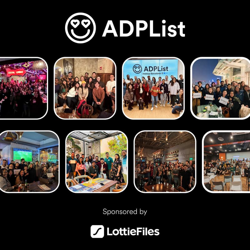 Cover Image for ADPList Meetup (Sponsored by LottieFiles) | Amsterdam 🇳🇱