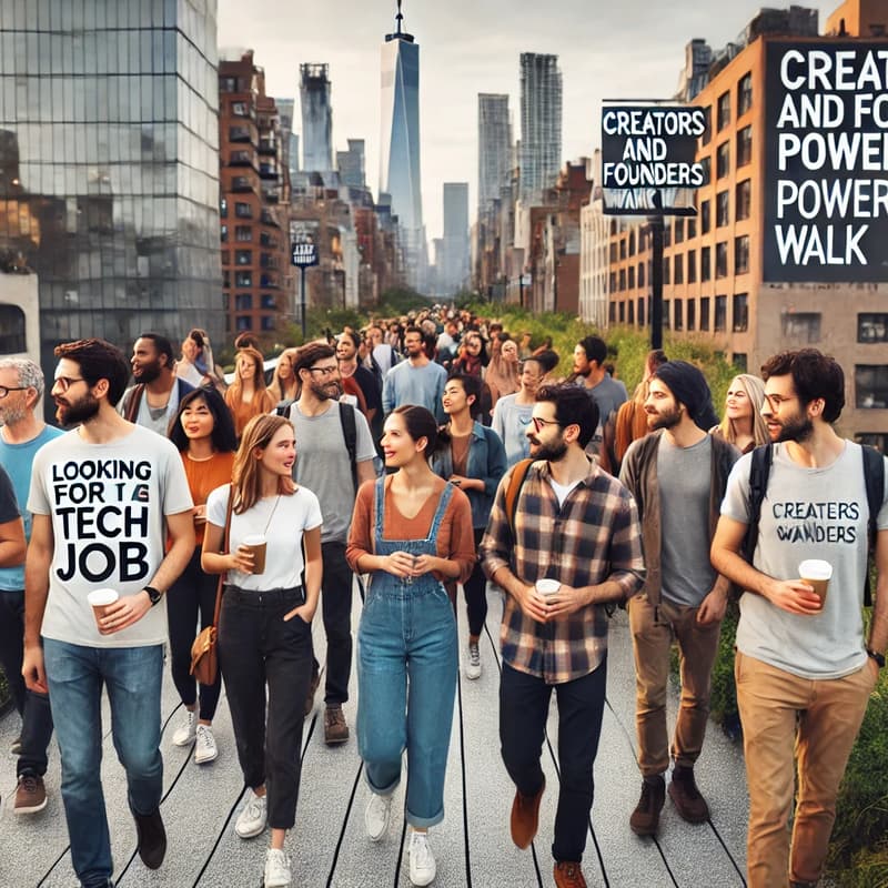 Cover Image for "Looking for a Tech Job" Power Walk / Part of Creators and Founders Power Walk