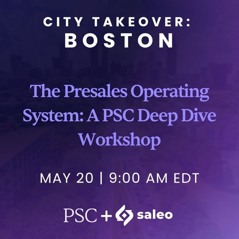 Cover Image for The Presales Operating System: A PSC Deep Dive Workshop