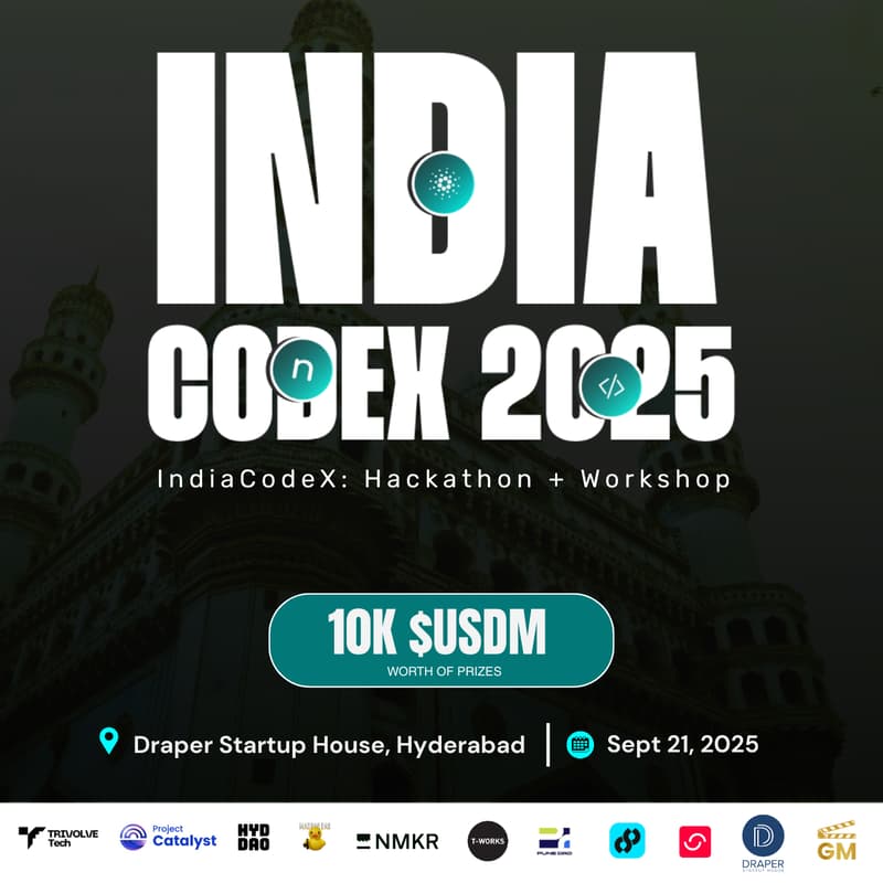 Cover Image for IndiaCodeX: Hackathon + Workshop