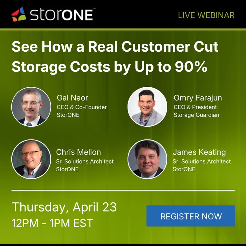 Cover Image for See How a Real Customer Cut Storage Costs by Up to 90% - Live Webinar
