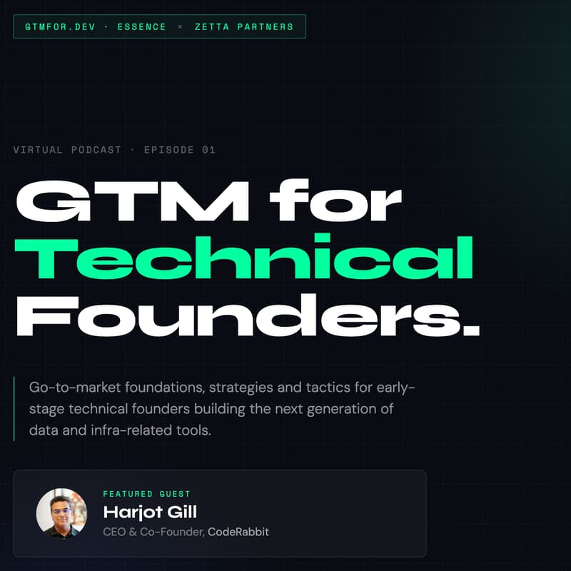 Cover Image for GTMfor.dev Rebooted | Live Podcast w/ Harjot Gill, CEO of CodeRabbit