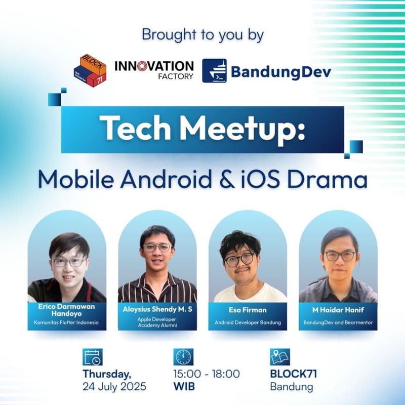 Cover Image for BandungDev Tech Meetup: Mobile Android & iOS