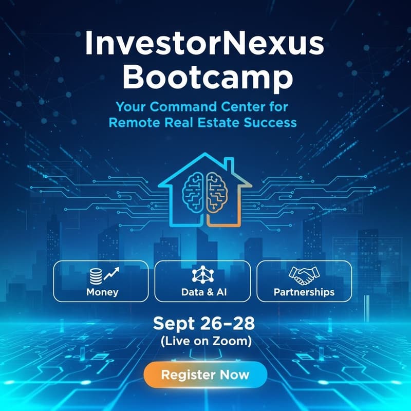 Cover Image for InvestorNexus 3-day Bootcamp: Build a 6-Figure Virtual Real Estate Business with AI