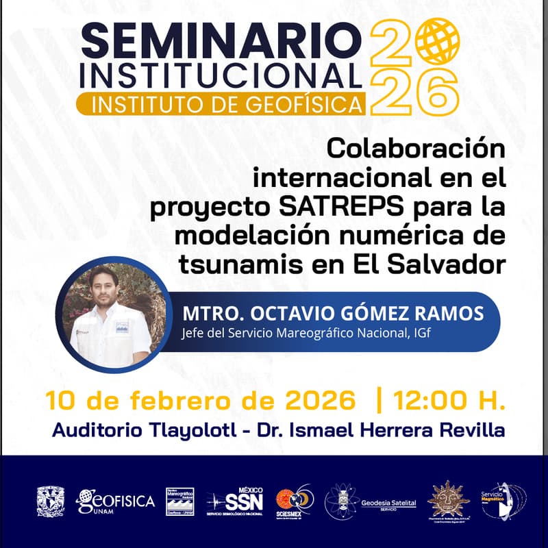 Cover Image for Colaboración internacional en el proyecto SATREPS para la modelación numérica de tsunamis en El Salvador
