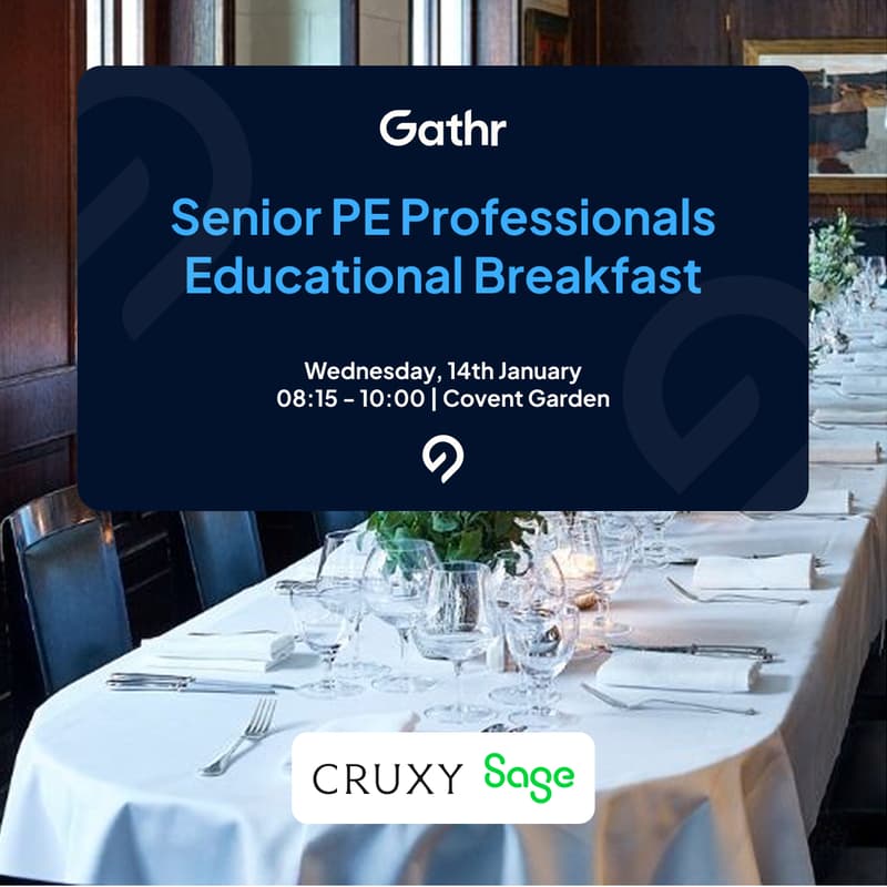 Cover Image for Gathr: Senior Private Equity Professionals Educational Breakfast