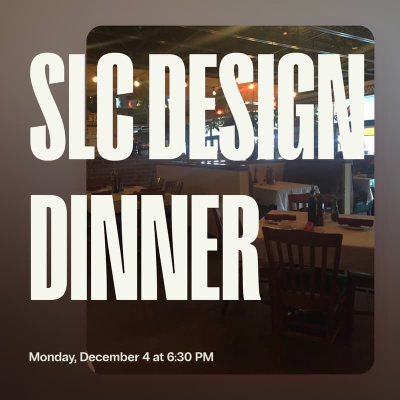 Cover Image for SLC Design Dinner
