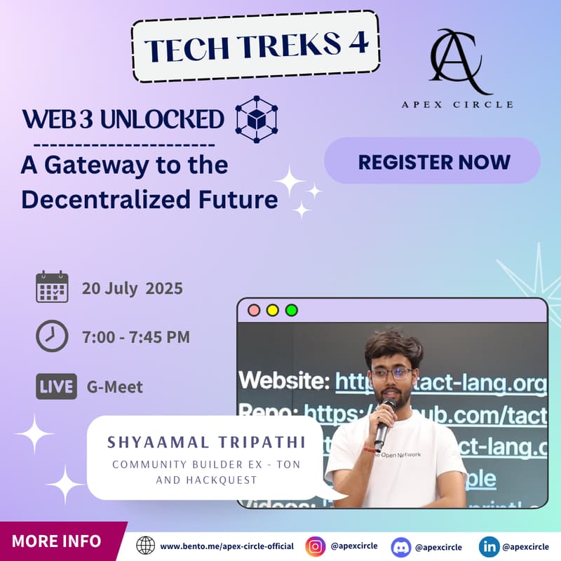Cover Image for Apex Circle | Web3 Unlocked - A Gateway to the Decentralized Future | Tech Treks 4