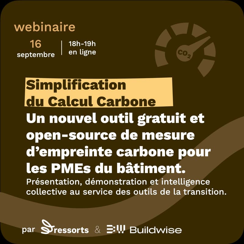 Cover Image for [Webinaire] spécial PMEs : Simplification  du Calcul Carbone, un nouvel outil gratuit et open-source de mesure d’empreinte carbone