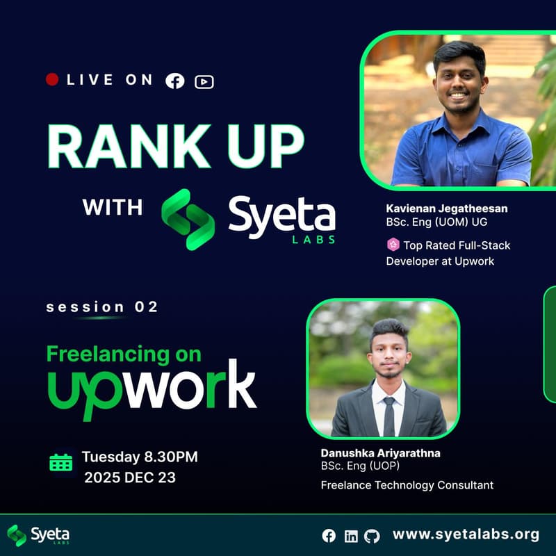 Cover Image for Rank Up with Syeta – Session 02: Freelancing on Upwork 🚀