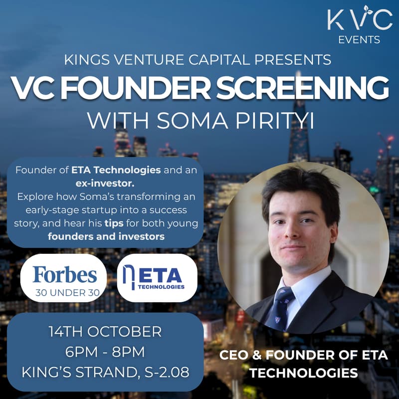 Cover Image for VC Founder Screening: Fireside Chat with Soma Pirityi
