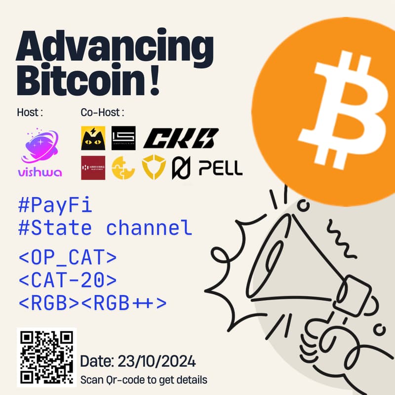 Cover Image for Bitcoin Tech Innovations Meetup by Vishwa, Harvard Blockchain, sCrypt, Bitmask, CKB, Langrenus Fund, One Piece Labs