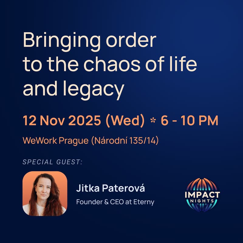 Cover Image for Impact Night with Jitka Paterova - Bringing Order to the Chaos of Life and Legacy