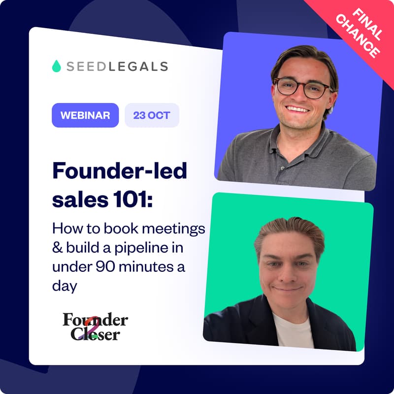 Cover Image for Founder-led sales 101: How to book meetings & build a pipeline in under 90 minutes a day