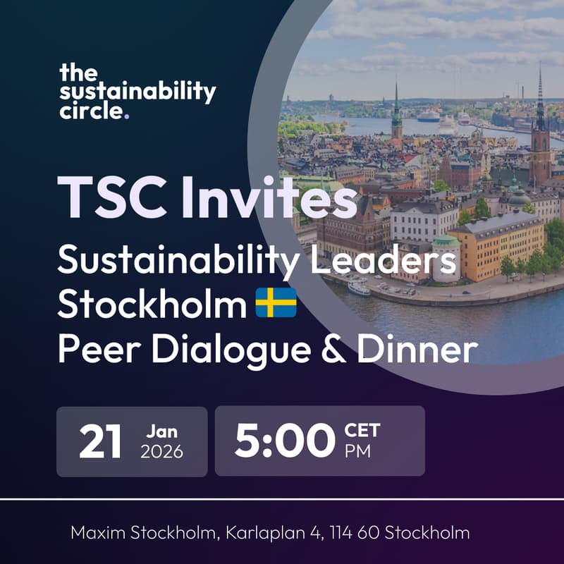 Cover Image for Stockholm Senior Sustainability Leader:  Peer Dialogue & Dinner (TSC Event)