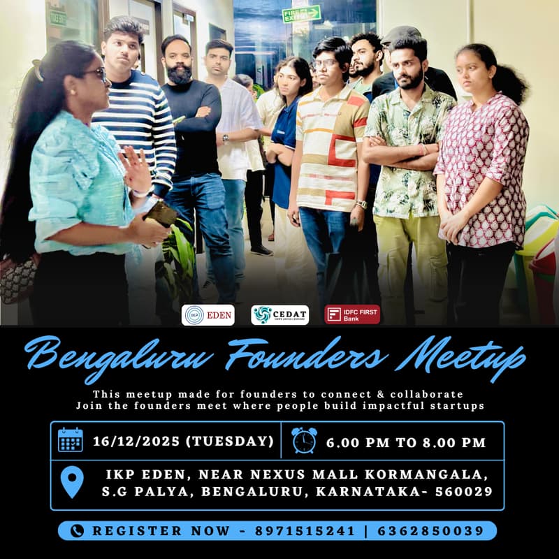 Cover Image for Bengaluru Founders Meetup by CEDAT