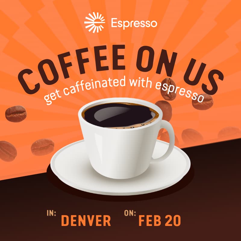 Cover Image for COFFEE ON US ☕ | Espresso at ETHDenver