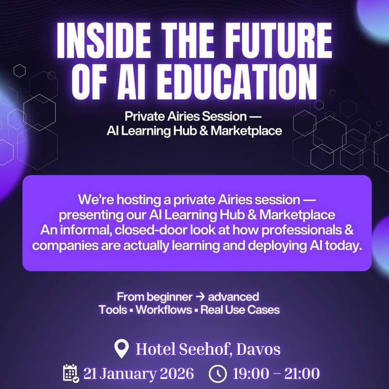 Cover Image for Inside the Future of AI Education - Davos WEF 2026 presented by Airies