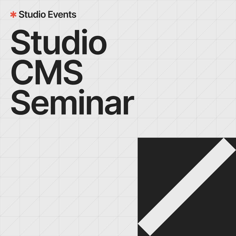 Cover Image for 【アーカイブ配信】Studio CMS活用セミナー｜『ニュース・お知らせページ』をテンプレートから簡単構築