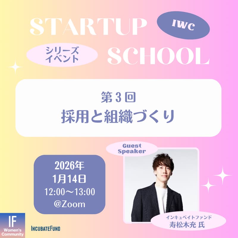 Cover Image for 【STARTUP SCHOOL】第3回：採用と組織づくり