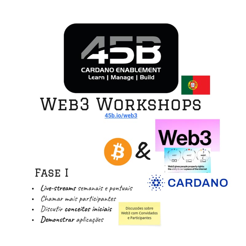 Cover Image for Workshops de Web3 da 45B.io - ACEITANDO INSCRIÇÕES GRATUITAS!