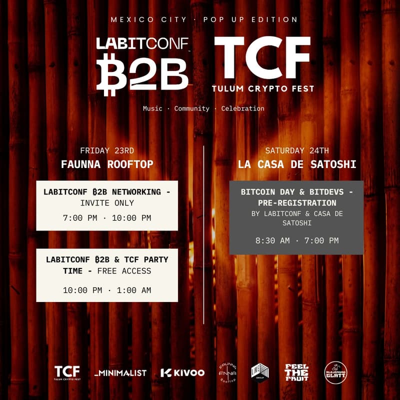 Foto de portada de LABITCONF ₿2B × Tulum Crypto Fest — Rooftop Night